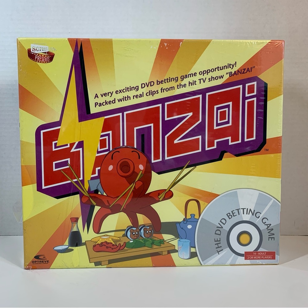 Banzai the dvd betting game NIB teen/adult party board game